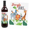 Big Dot of Happiness Jungle Party Animals - Safari Animal Birthday Party or Baby Shower Decor for Women & Men - Wine Bottle Label Stickers - Set of 4 - 3 of 4