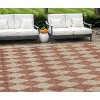 Orange And Copper Geometric Washable Indoor Outdoor Area Rug - 2 of 4