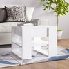 vidaXL Coffee Table in High Gloss White - Engineered Wood & Square Design - 2 of 4