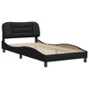 vidaXL Bed Frame without Mattress Black 39.4"x74.8" Faux Leather - 3 of 4