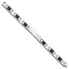 Black Bow Jewelry Men's Stainless Steel and Carbon Fiber I.D. Bracelet, 8.5 Inch - 2 of 4