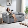 SKRAN Convertible Sleeper Sofa Bed with Phone Holder & USB Ports,3in1 Velvet Tufted Pull Out Sofa Couch,for Living Room Apartment,Adjustable Backrest - 2 of 4