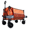 SKRAN 480lbs Load Capacity Folding Wagon Cart with Bonus Picnic Mat - All-Terrain Wheels,Drink Holders,Brakes & Side Pocket for Camping,Beach - 2 of 4
