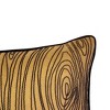 14"x21" Oversized Embroidered Wood Grain Lumbar Throw Pillow Cover - Edie@Home - 3 of 4