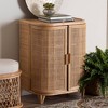bali & pari Yanka Natural Rattan Storage Cabinet Natural: Handcrafted, 2-Shelf, Bohemian Design - 4 of 4