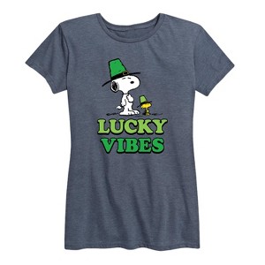 Women's - Peanuts - St. Patrick's Day with Snoopy Short Sleeve Graphic T-Shirt - 1 of 4