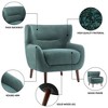 DYHOME Tufted Accent Chair, Wingback Upholstered Armchair for Living Room, Bedroom, Set of 2 - 4 of 4