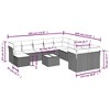 vidaXL Garden Sofa Set Beige PE rattan Large UV-resistant materials - 3 of 4