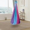 Orieon Sensory Swing for Kids & Adults, 55"x59" Dual-Layer Therapy Hammock with 360¡ã Swivel, Supports 300 lbs, Purple-Pink. - 3 of 4
