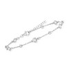 Ross-Simons Italian 1.15 ct. t.w. Bezel-Set CZ Station Anklet in Sterling Silver - 2 of 4
