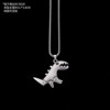 Matching Ghost & Dinosaur Necklace Set - Enamel Couple/BFF Jewelry (Halloween Gift) - 3 of 4