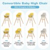 Infans 6-in-1 Baby Wooden Highchair/Toddler Chair with Removable Tray, 5-Point Harness, Convertible High Chair for Babies and Toddlers - 3 of 4