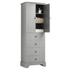 Ridstar 68.1 in. H Grey Bathroom Storage Cabinet with 2 Doors and 4 Drawers - 3 of 4