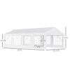 13 x 26 ft Heavy Duty Party Tent Outdoor Gazebo Wedding Tent Event Shelter Carport BBQ with Removable Sidewalls & Windows, Outside Waterproof Canopy - 3 of 4