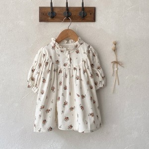 MyKids-Usa Infant Baby Sisters Clothing Romper Combo Dress In Autumn Outfit Wearing - 1 of 4