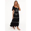 Harvey Maxi Bow Dress - Black/White XS - 3 of 4