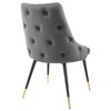 Modway Adorn Tufted Performance Velvet Accent Dining Side Chair, Gray - 3 of 4