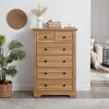 KWPZQEB 6-Drawer Dresser, Tall Dresser Organizer Unit, Modern Wood Storage Tower for Bedroom, Hallway, Closet - 2 of 4