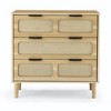 NicBex 3 Drawer Dresser Modern Rattan Chests of Drawers with Wide rawers and Metal Handles Dresser Cabinet for Living Room, Hallway, Entrance - 3 of 4