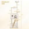 Kumasinova 65" Wood Cat Trees with Large Condo,Modern Cat Tree Tower with Ladder&Transparent Spaceship,Cat Tower with Scratching Post for Indoor Cats - 2 of 4