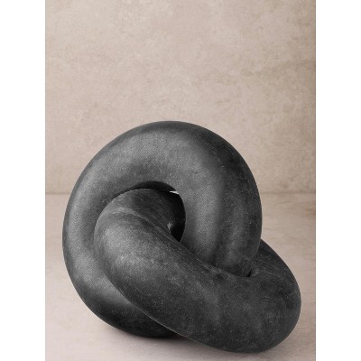 Munich Black Marble Knot Sculpture