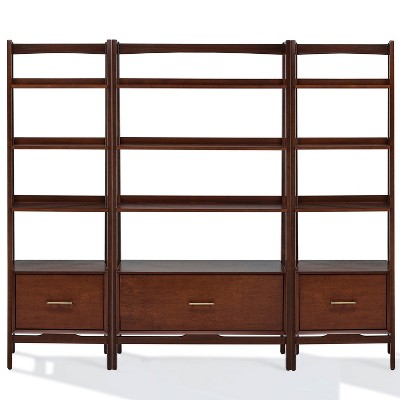 Landon Mid-Century Mahogany 50'' 3pc Etagere Set
