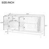 NicBex Retro Style Sideboard Cabinet with Rectangular Metal Handles & Legs, Adjustable Shelf Sideboard Buffet Cabinet with Storage, Storage Cabinet - 3 of 4
