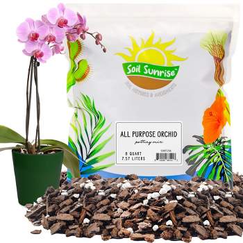 Soil Sunrise 8qt All Purpose Orchid Potting Mix, Bark / Perlite Blend for Moisture Balance
