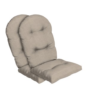 ARDEN Oceantex Outdoor Plush Modern Tufted Adirondack Cushion, 2 Pack, 20 x 18, Water Repellent, Fade Resistant 20 x 18, Natural Tan - 1 of 4