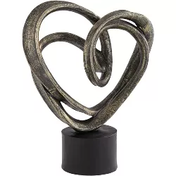 Kensington Hill Looping Heart 16 1/2" High Antique Bronze Sculpture