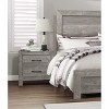 Okak Farmhouse Style 2/5-Drawer Nightstand with Black Metal Hardware, Wood Chest for Bedroom - 3 of 4