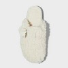 Girls' Faux-Shearling Loafer Slippers - Cat & Jack™ Ivory - 3 of 4