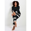 Avenue Women's Plus Size Border Stripe Straight Leg Pant - 3 of 3