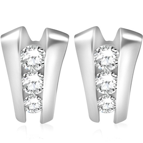 Pompeii3 1/3 ctw 14k White Gold Diamond Stud Earrings