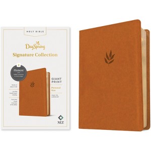 NLT Personal Size Giant Print Bible, Filament-Enabled Edition (Leatherlike, Classic Tan, Red Letter) - Large Print (Leather Bound) - 1 of 1