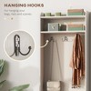 MOEPISY Rustic Hall Tree with Shoe Storage Bench, Entryway Bench with Coat Rack, Accent Coat Tree with Storage Shelves - 3 of 4