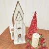 Gallerie II 17.9" Rustic White Church Chapel w/ Brown Roof Easter & Christmas Card Iron Mail Holder - 3 of 4