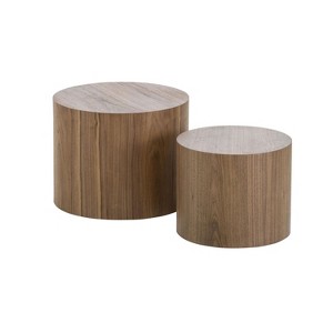 NicBex Modern Round Coffee Table Set of 2 with Solid Frame for Living Room and Office - 1 of 4