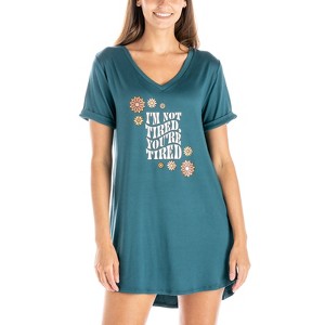 Hello Mello Women’s Let Me Sleep Lounge Sleep Shirt - 1 of 4