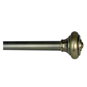 Versailles Lexington Royale Steel Heavy Duty Curtain Rod Set for Windows Matte Brass - 1 of 4