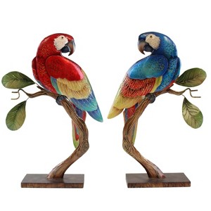 Beachcombers Set of 2 Capiz Parrots - 1 of 2
