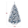 Best Choice Products Pre-Lit Ice Blue Christmas Pine Tree w/ Flocked Branches, Warm-White Lights - 2 of 4