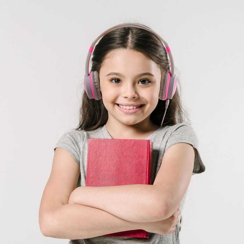 Insten Kids Headphones - 3.5mm Wired Cute Foldable On-Ear Earphones and Headset for Teens, Girls, Boys, Children & School, Pink, 2 of 10