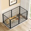 Dog Kennel with Enclosed Top and Secure Door Lock, High-Quality Iron Pet Cage for Small and Medium-Sized Dogs – The Pop Home - 3 of 4