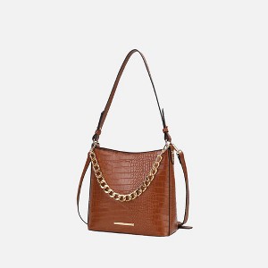 MKF Collection Bizzy Faux Crocodile-Embossed Vegan Leather Women’s Shoulder Bag by Mia K - 1 of 4