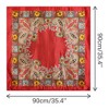 Elerevyo Women's Satin Large Paisley Symmetric Silk Square Scarf Head Wrap Bandanas 35.4" X 35.4" - 3 of 4