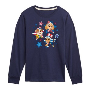 Boys' - Paw Patrol - Americana Long Sleeve Graphic T-Shirt - 1 of 4
