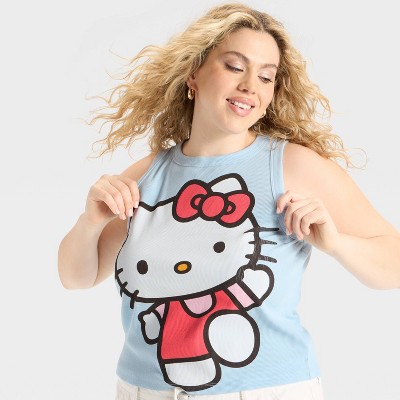 Women's Hello Kitty Graphic Tank Top - Light Blue