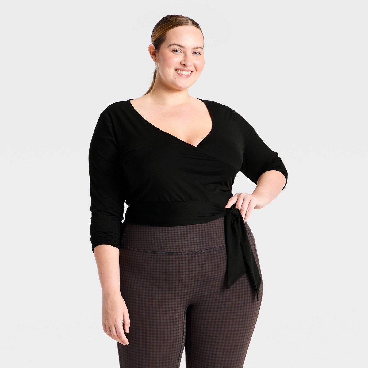 Women's Knit Long Sleeve Wrap Top - All In Motion™