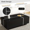 Coffee Table with Hidden Storage - Wide Tabletop, 2 Hidden Storage Space and 2 Large Drawers, Modern Design - 3 of 4